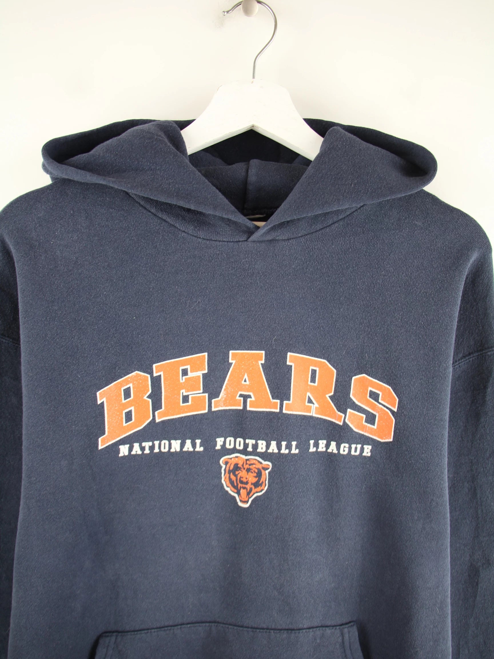 Vintage Hoodie Blau L – Detailansicht Vorderseite