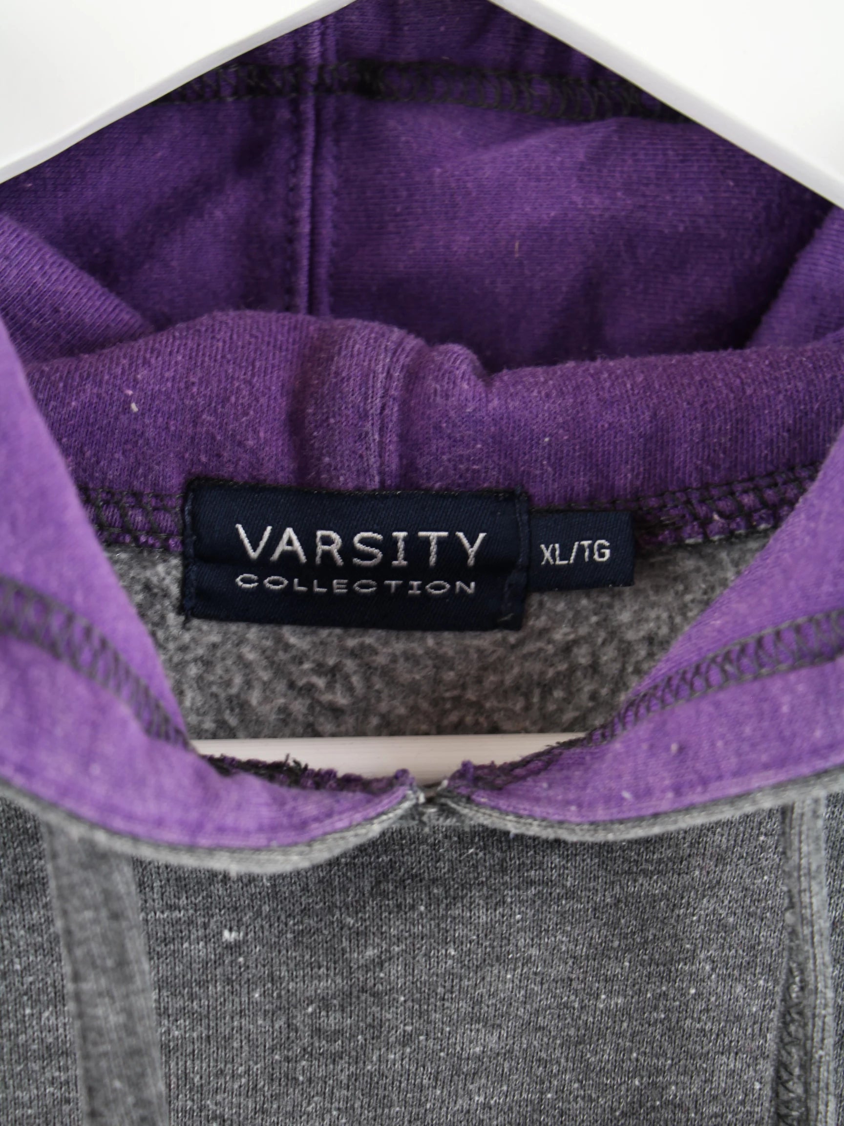 Vintage Hoodie Grau XL – Etikett