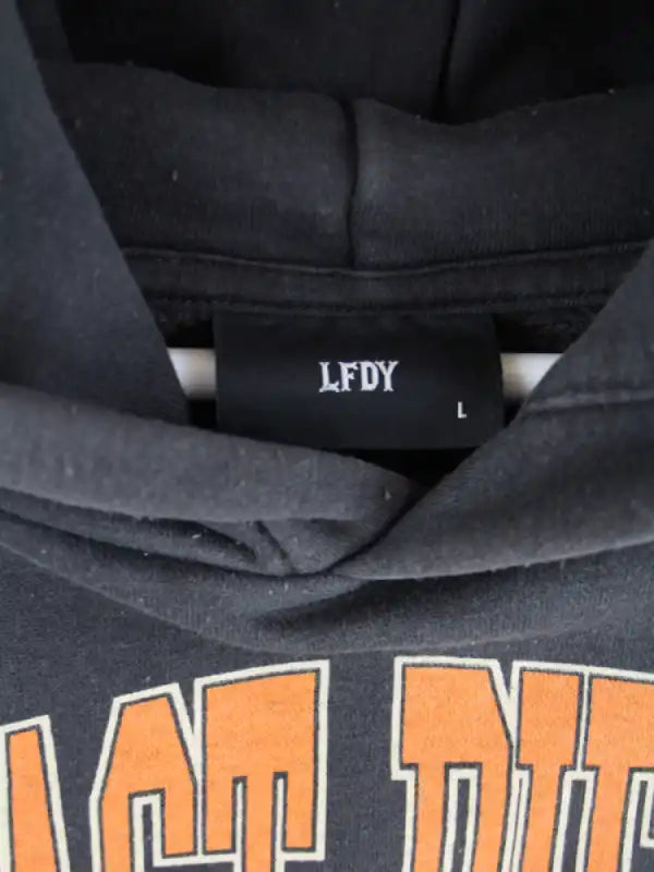 Vintage Hoodie Schwarz L – Etikett