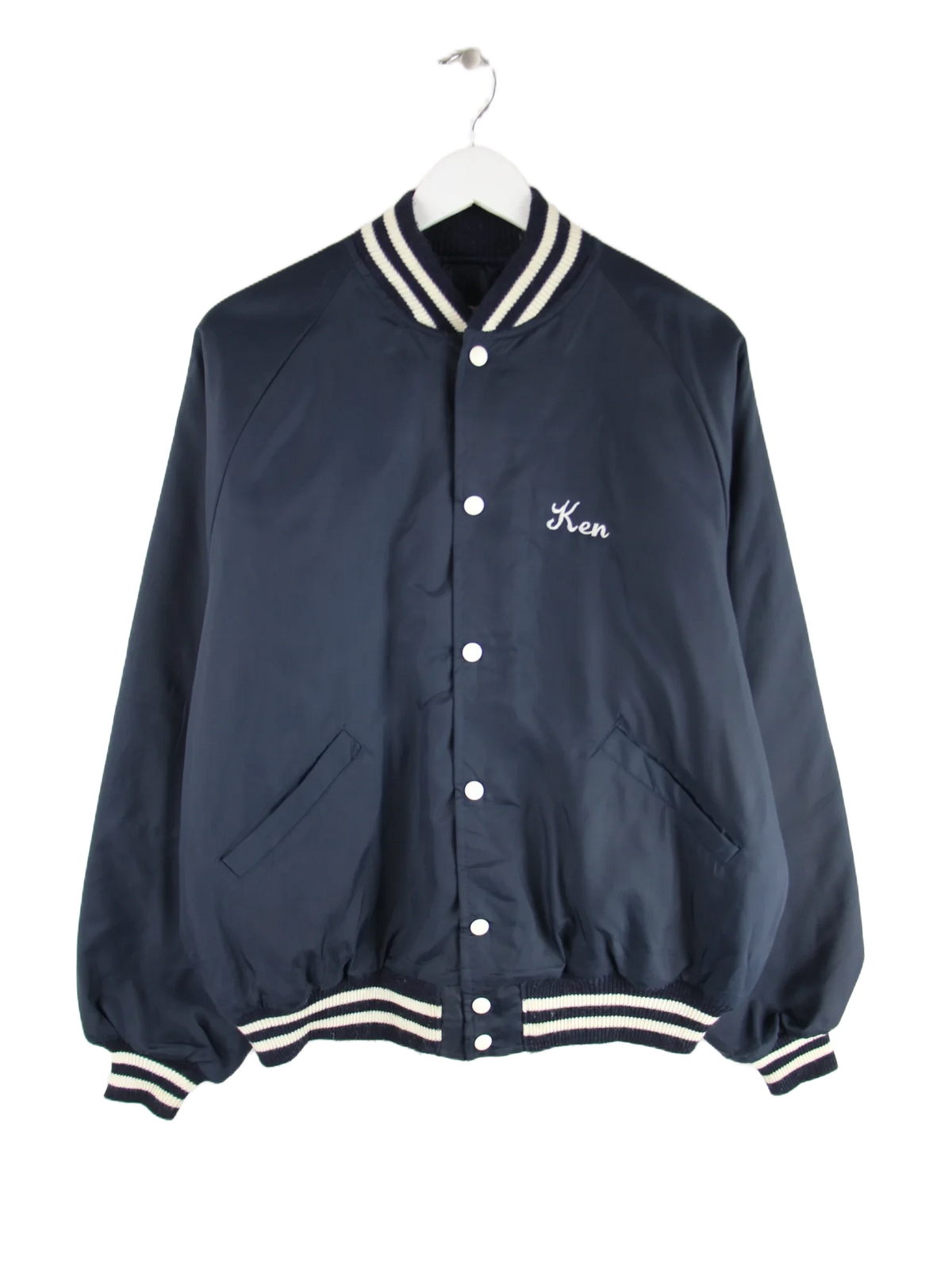 Vintage Jacke Blau L – Vorderseite