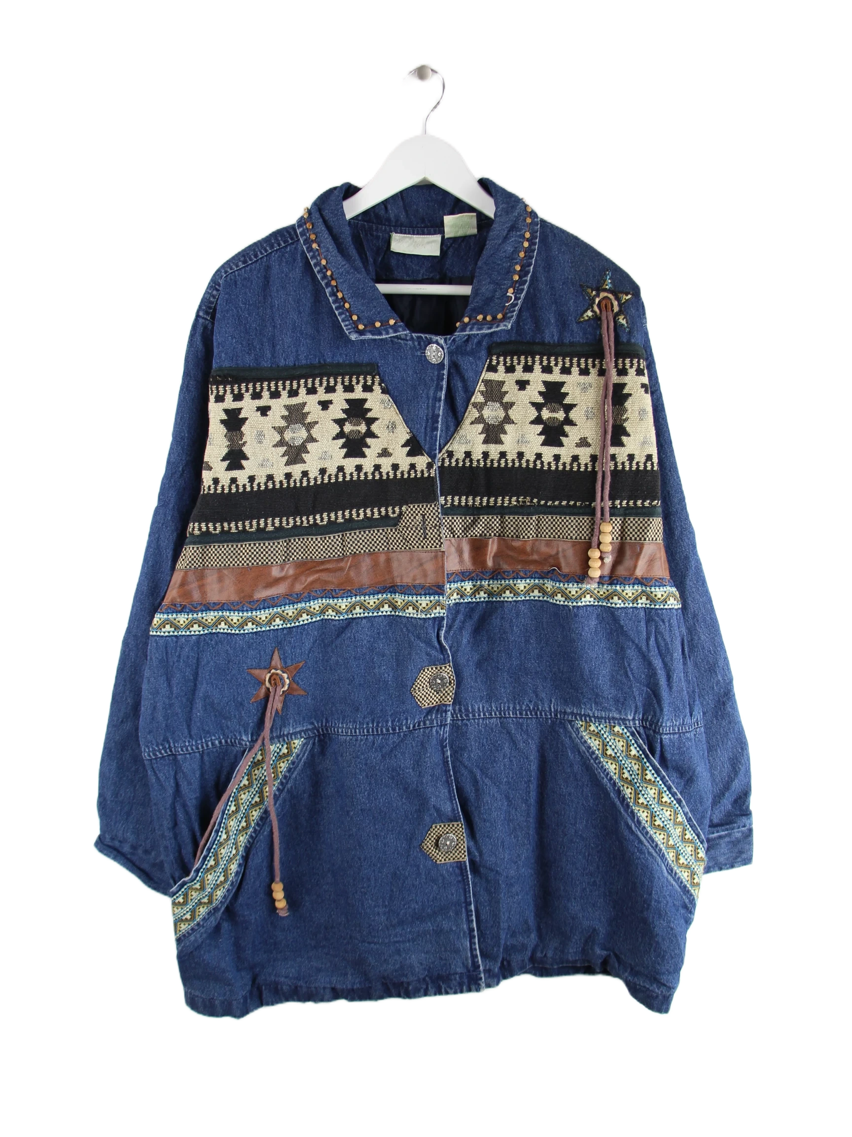 Vintage Jacke Blau XXL – Vorderseite