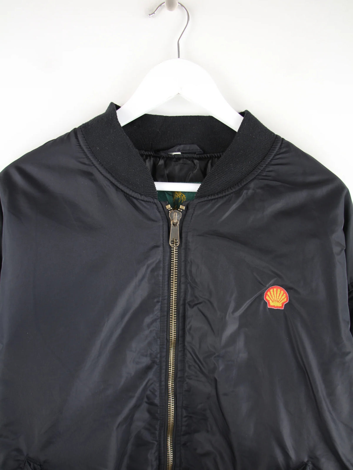 Vintage Jacke Schwarz XL – Detailansicht Vorderseite