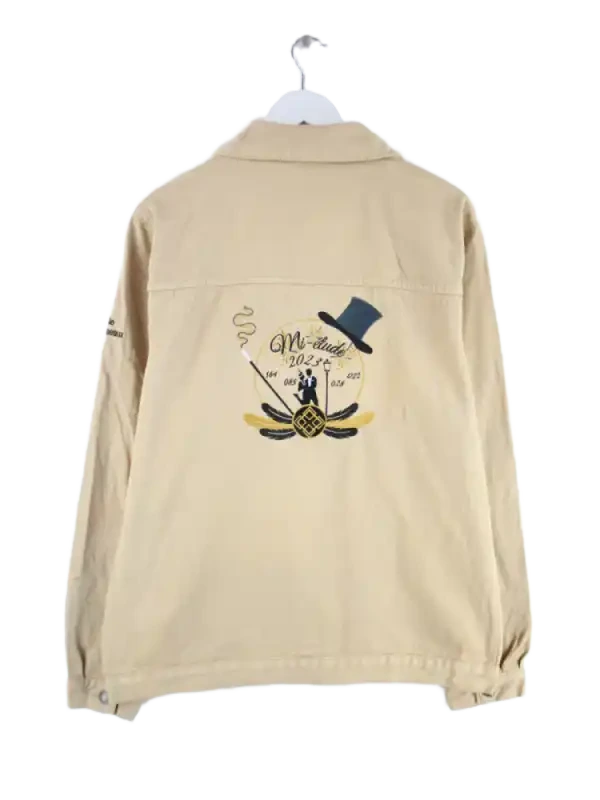 Vintage Jeansjacke Beige XL – Rückseite
