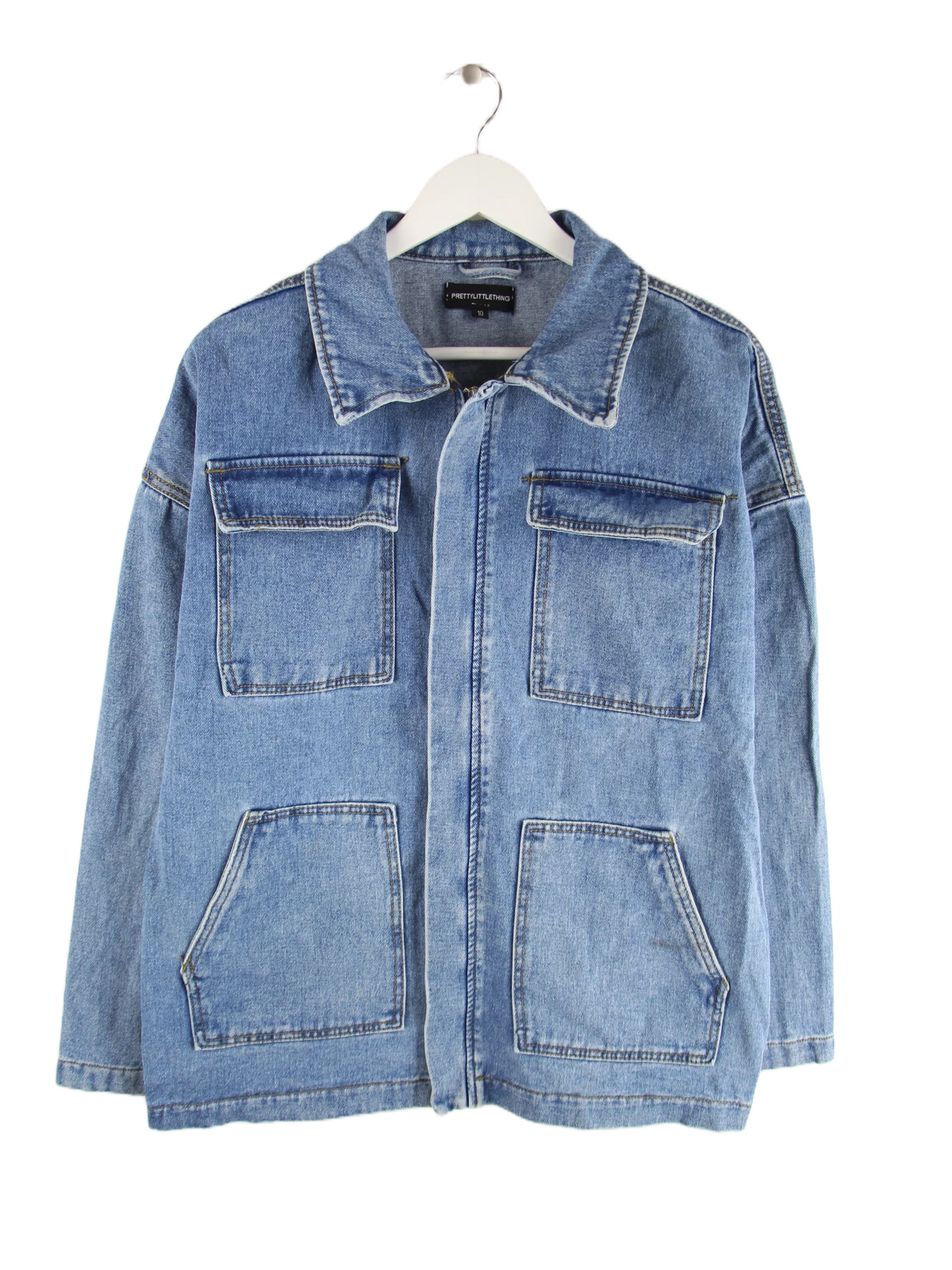 Vintage Jeansjacke Blau L – Vorderseite