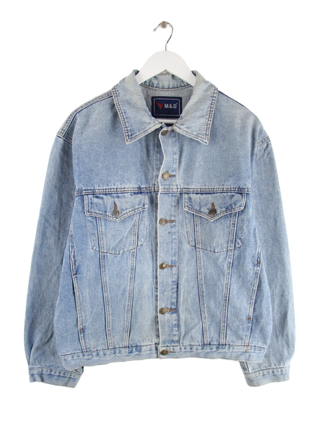 Vintage Jeansjacke Blau L – Vorderseite
