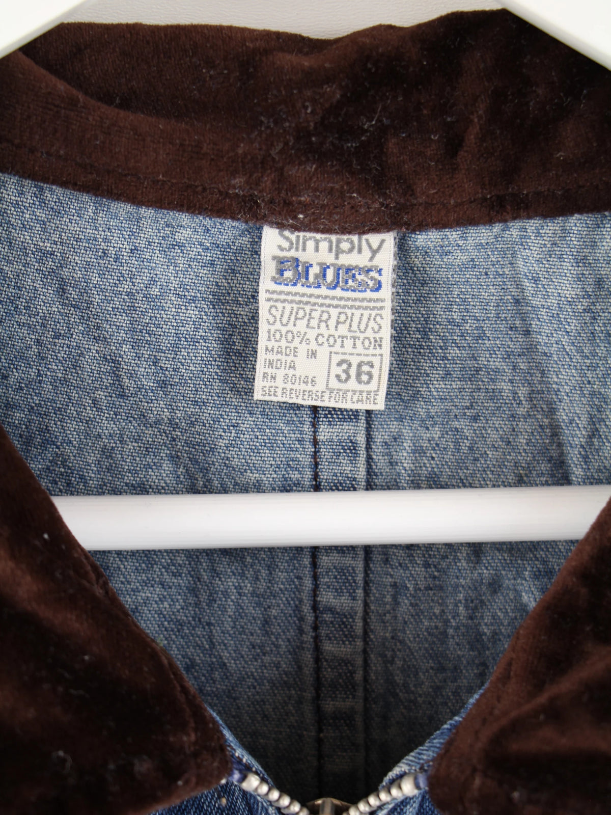 Vintage Jeansjacke Blau XL – Etikett