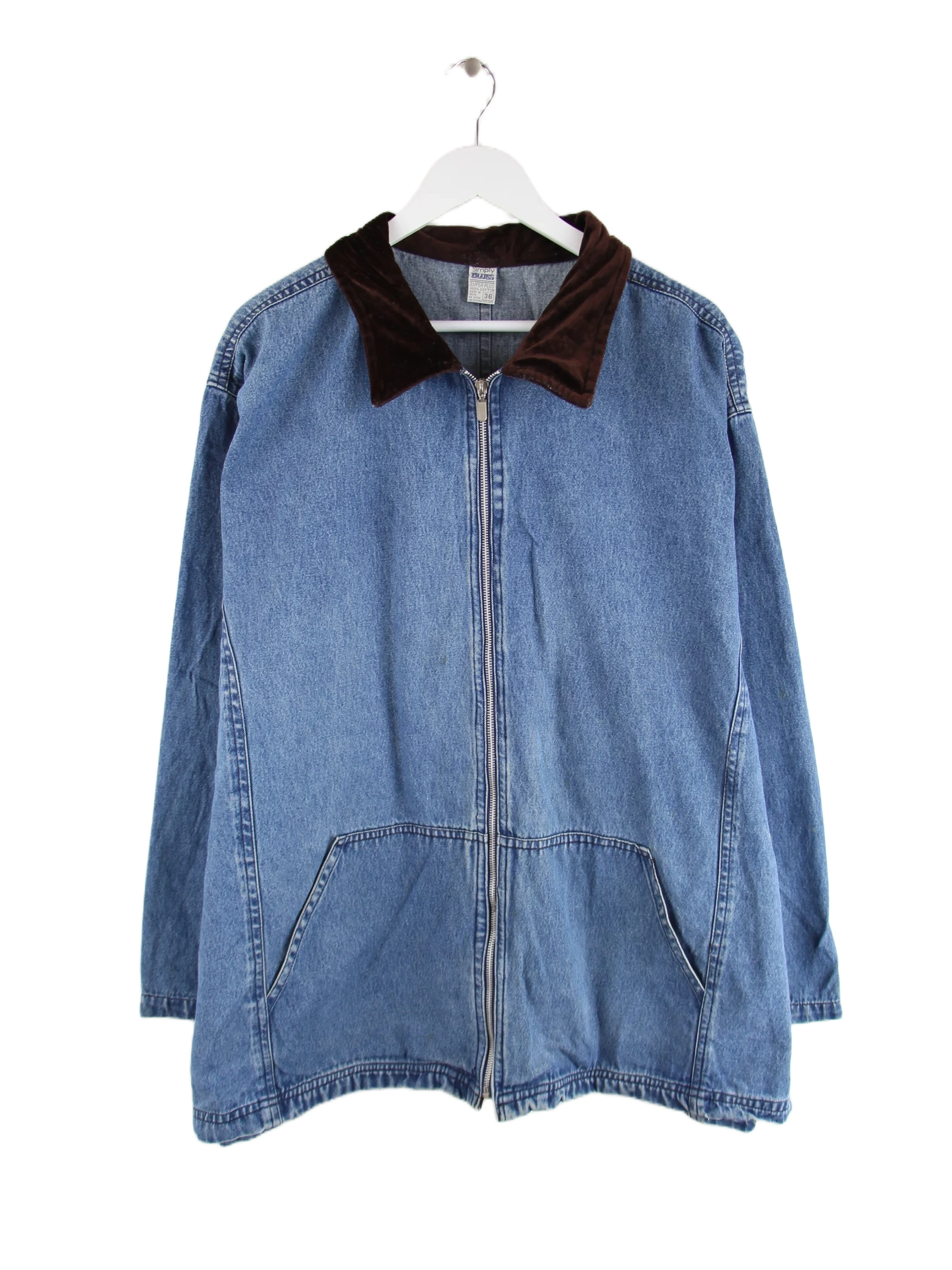 Vintage Jeansjacke Blau XL – Vorderseite