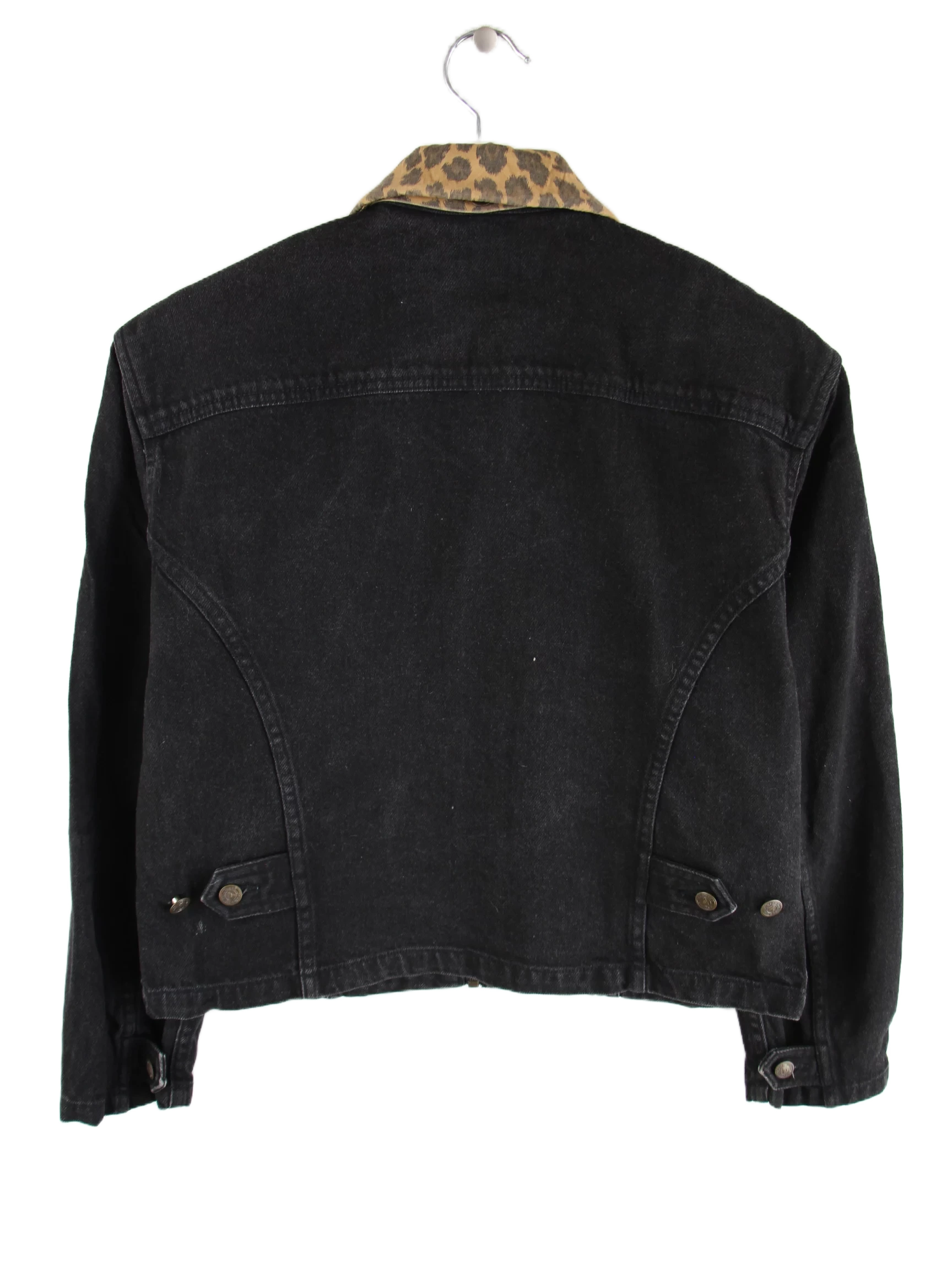 Vintage Jeansjacke Schwarz S – Rückseite