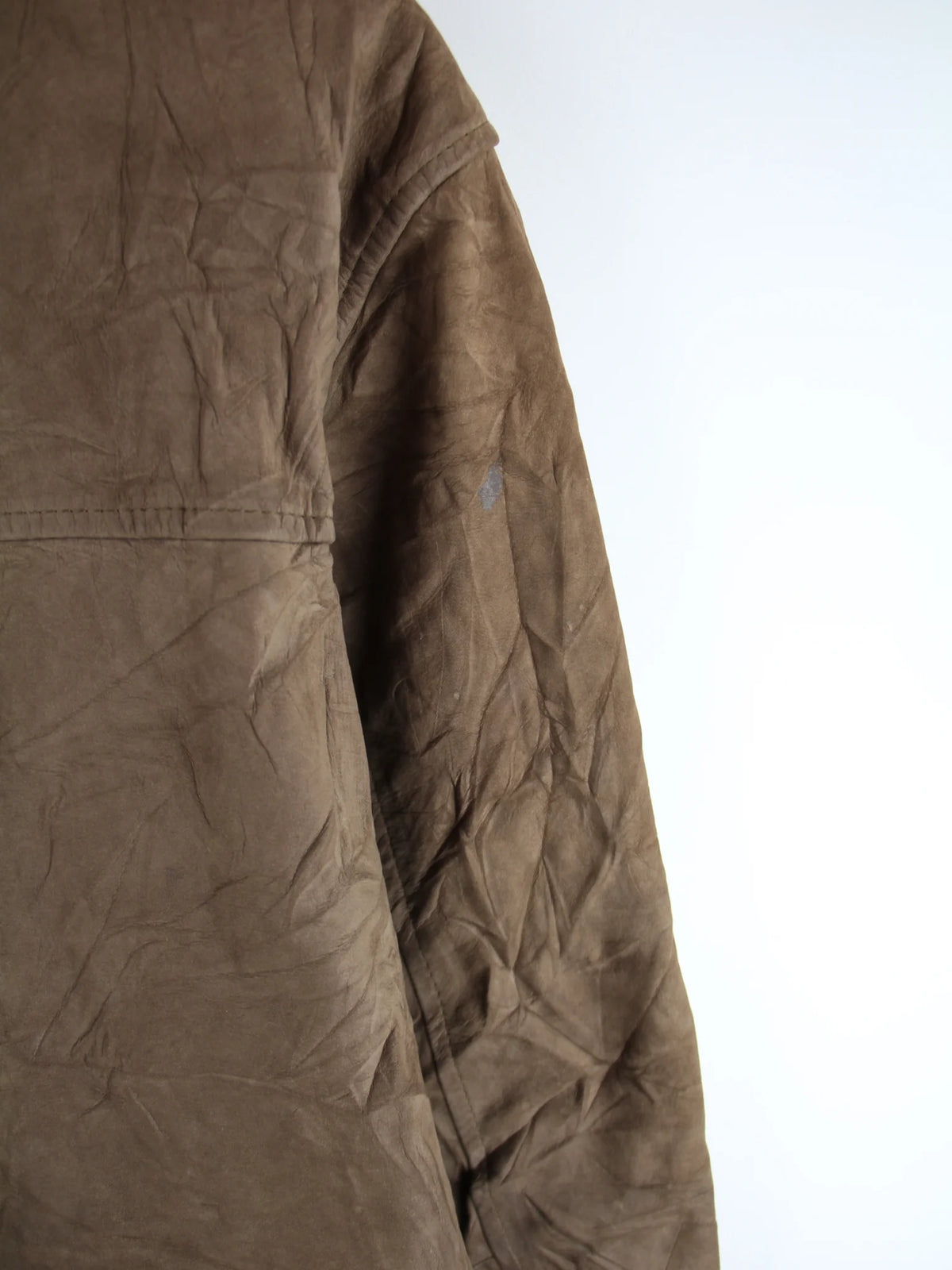 Vintage Lederjacke Braun L – Etikett