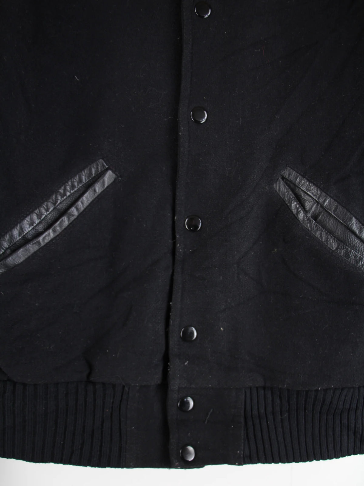 Vintage Lederjacke Schwarz XS – Detailbild 1
