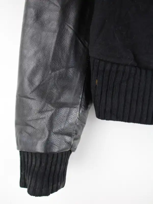 Vintage Lederjacke Schwarz XS – Detailbild 2