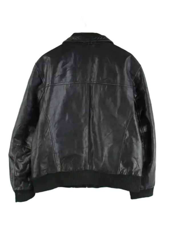 Vintage Lederjacke Schwarz XXL – Rückseite