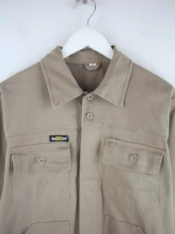 Vintage Leichte Jacke Beige L – Detailansicht Vorderseite