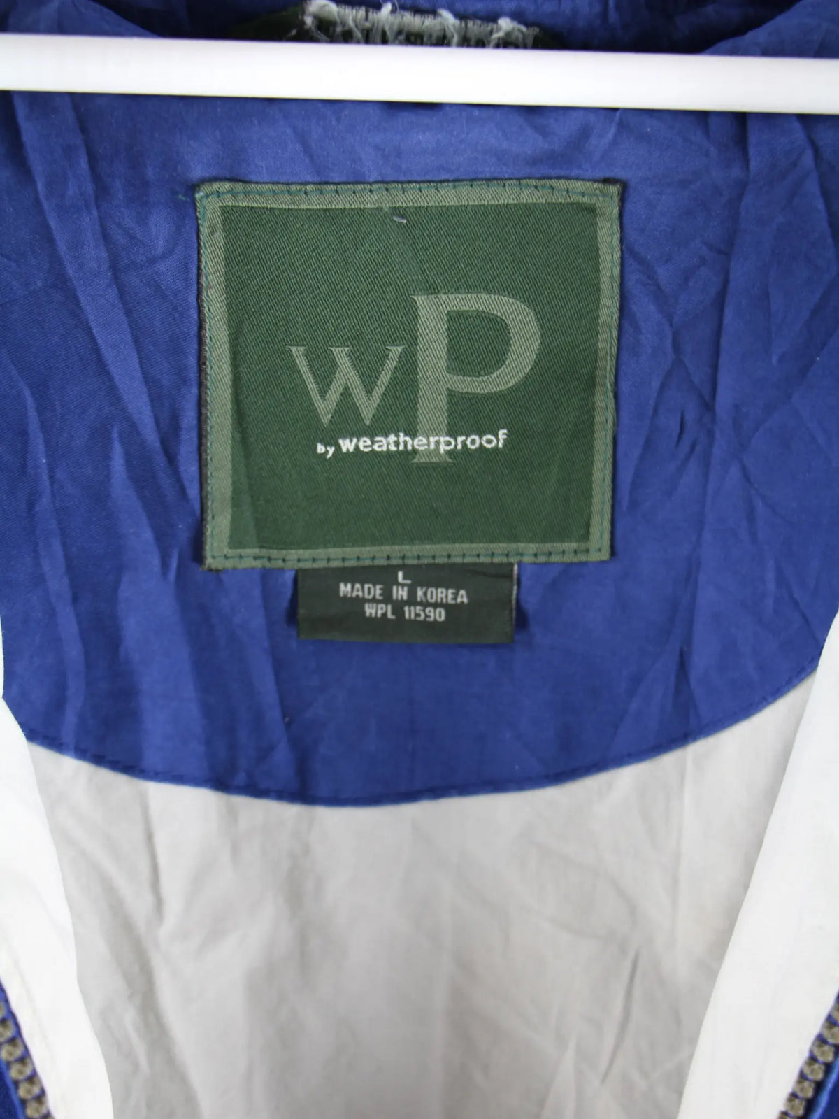 Vintage Leichte Jacke Blau L – Etikett