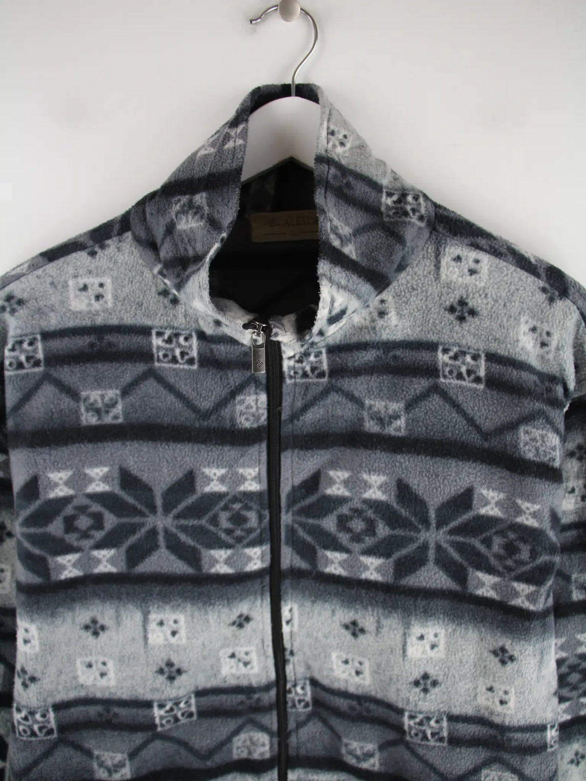 Vintage Leichte Jacke Grau XL – Detailansicht Vorderseite