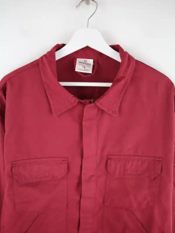 Vintage Leichte Jacke Rot XL – Detailansicht Vorderseite