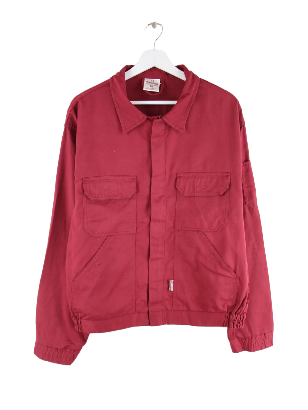 Vintage Leichte Jacke Rot XL – Vorderseite