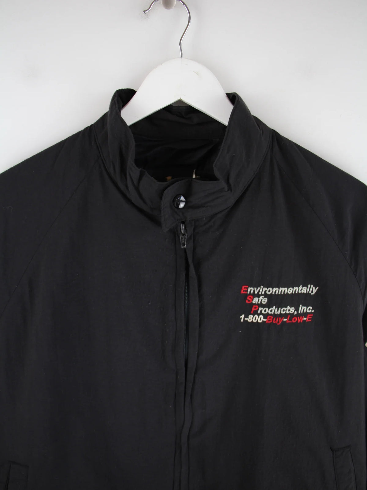 Vintage Leichte Jacke Schwarz L – Detailansicht Vorderseite
