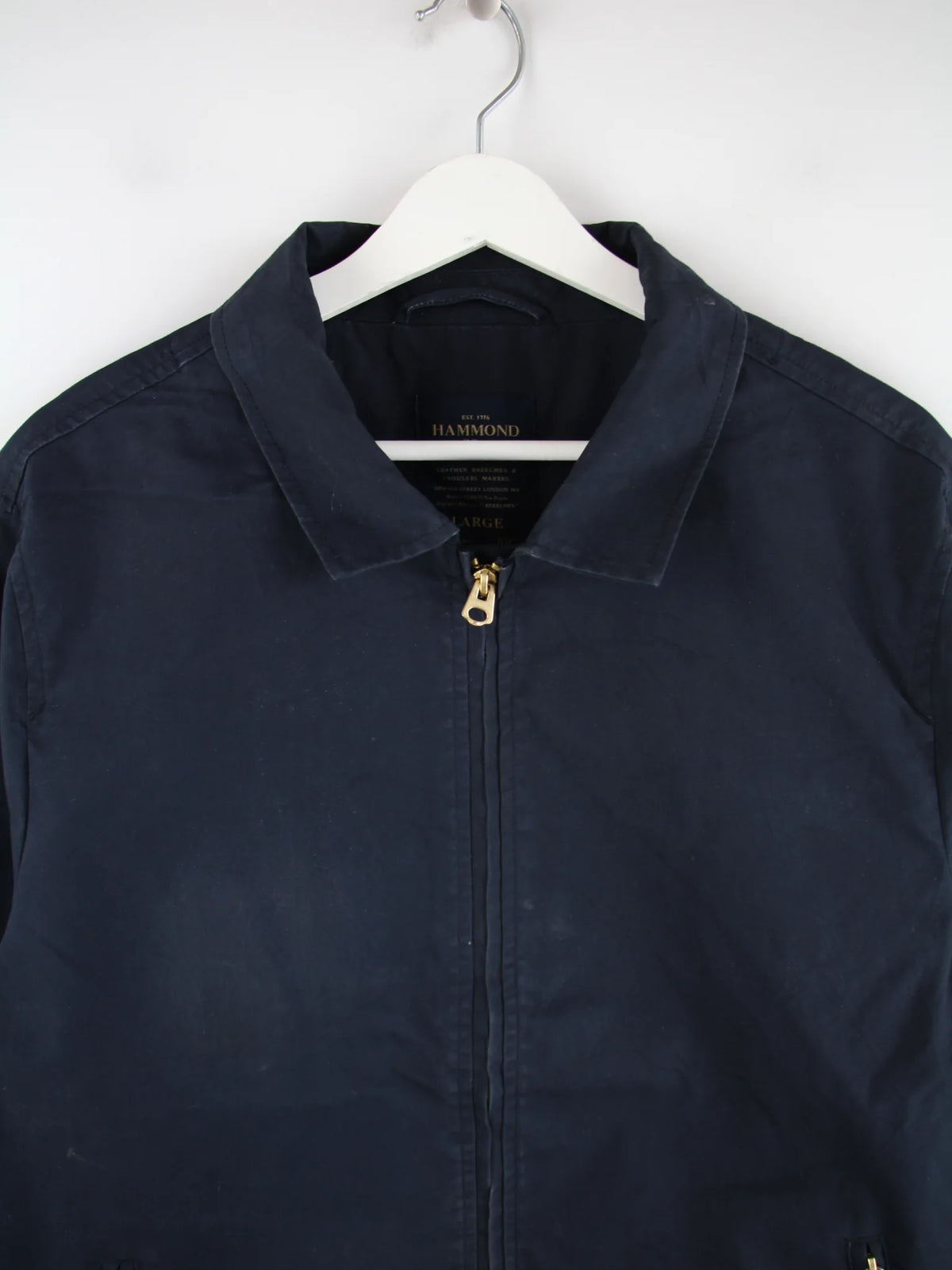 Vintage Leichte Jacke Schwarz L – Detailansicht Vorderseite