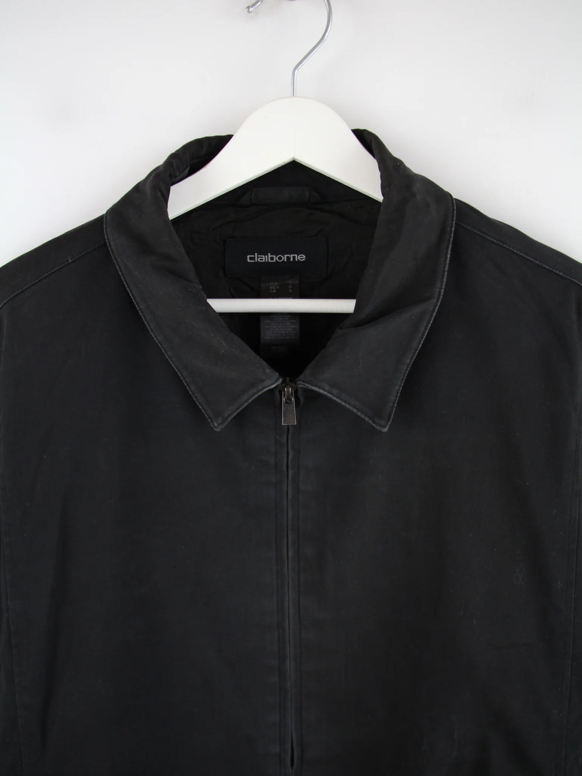 Vintage Leichte Jacke Schwarz L – Detailansicht Vorderseite