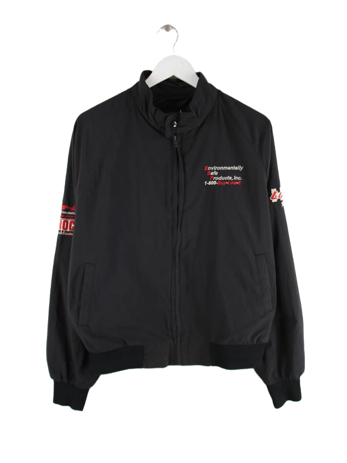 Vintage Leichte Jacke Schwarz L – Vorderseite