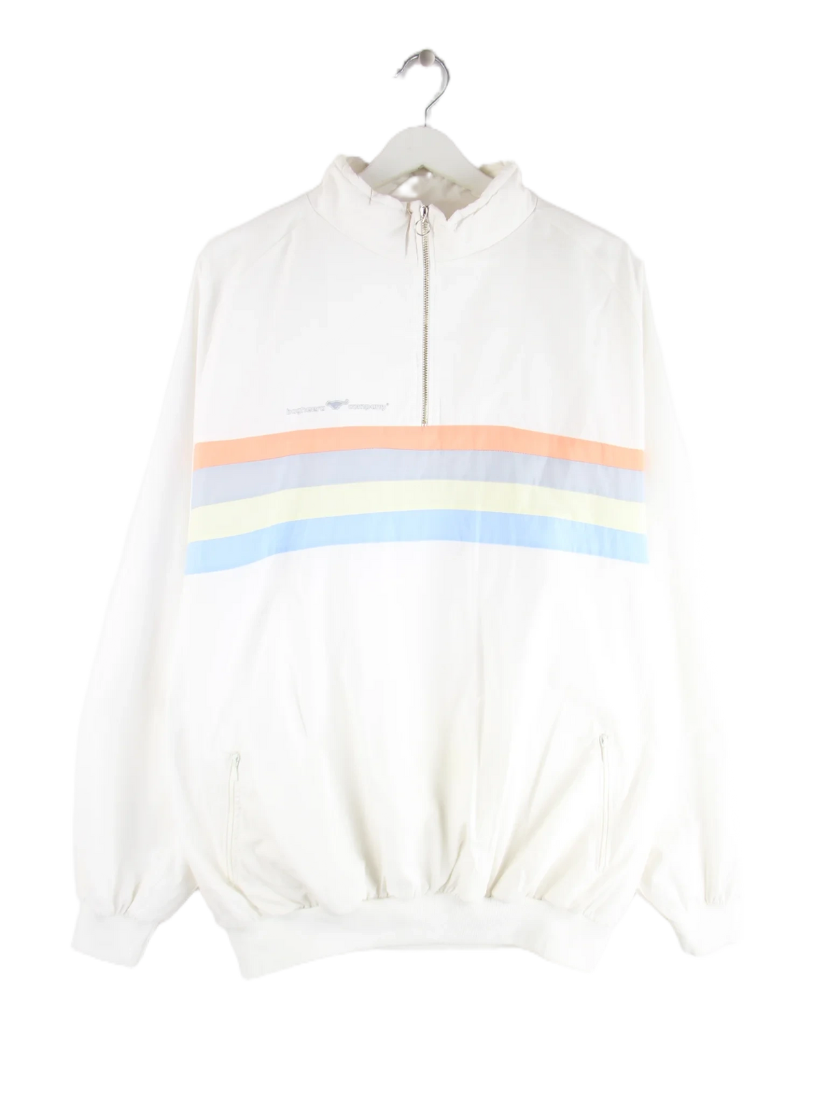 Vintage Leichte Jacke Weiß 3XL – Vorderseite