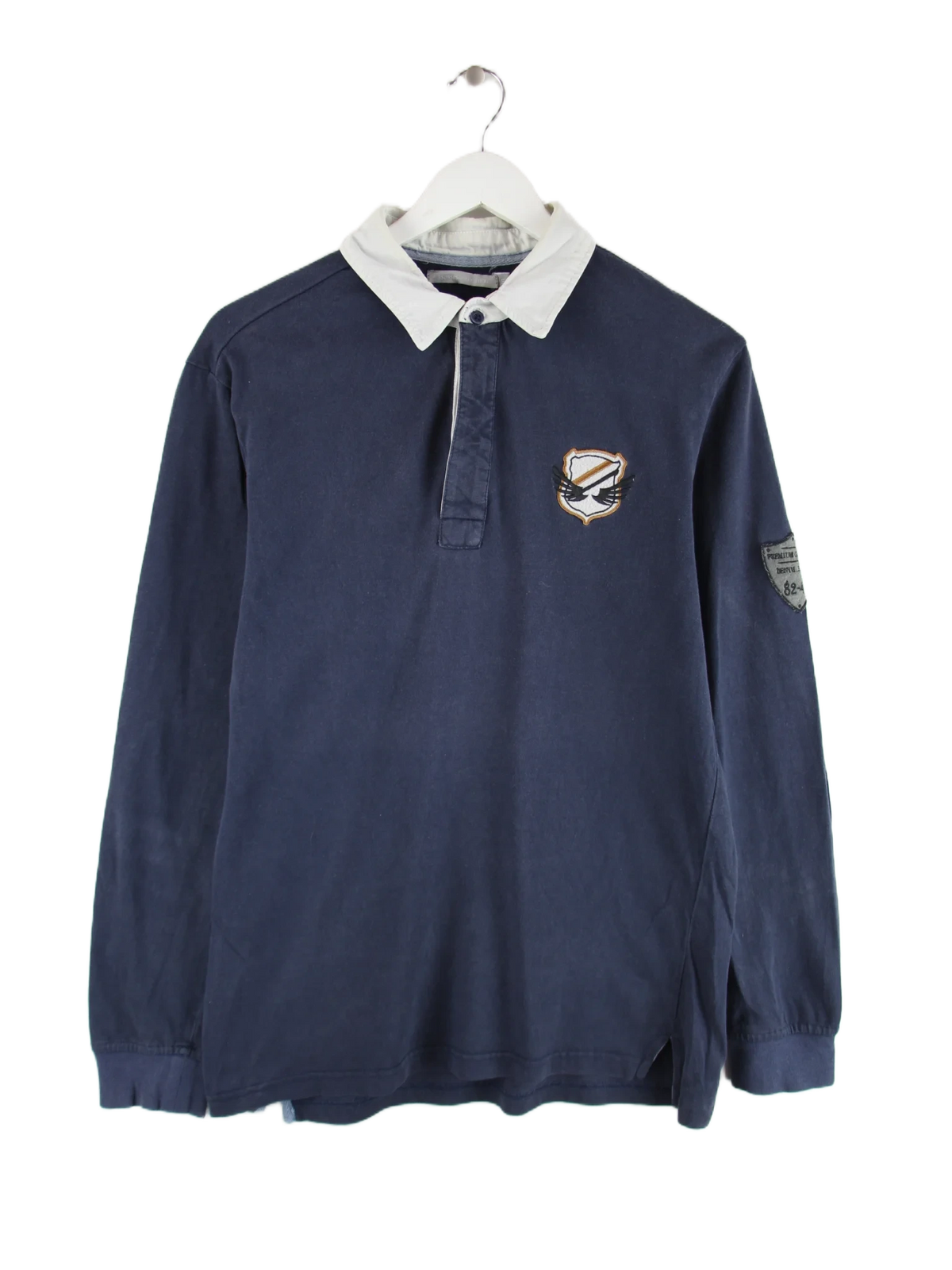 Vintage Polo Blau S – Vorderseite