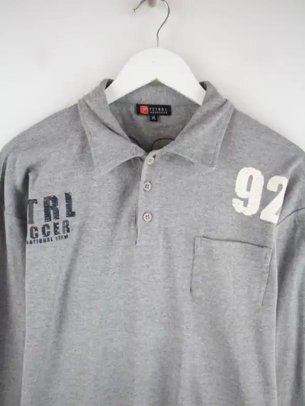 Vintage Polo Grau XL – Etikett