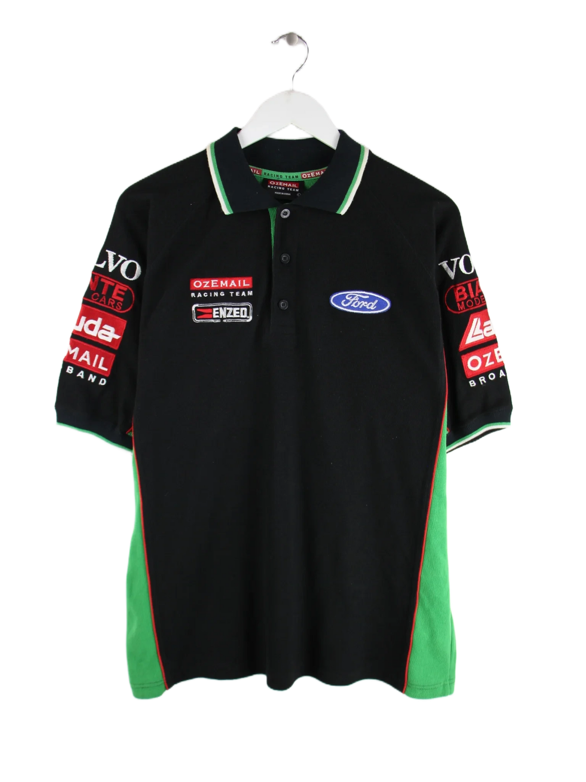 Vintage Polo Schwarz L – Vorderseite
