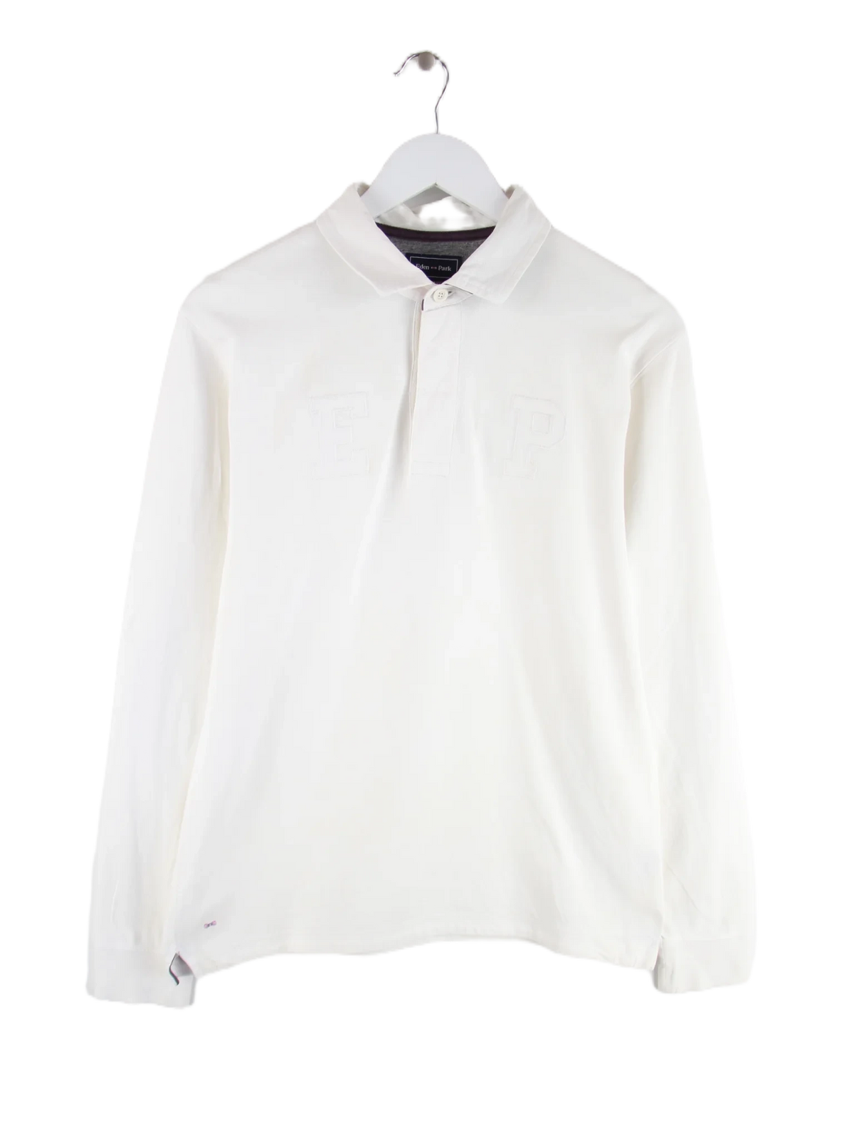 Vintage Polo Weiß M – Vorderseite