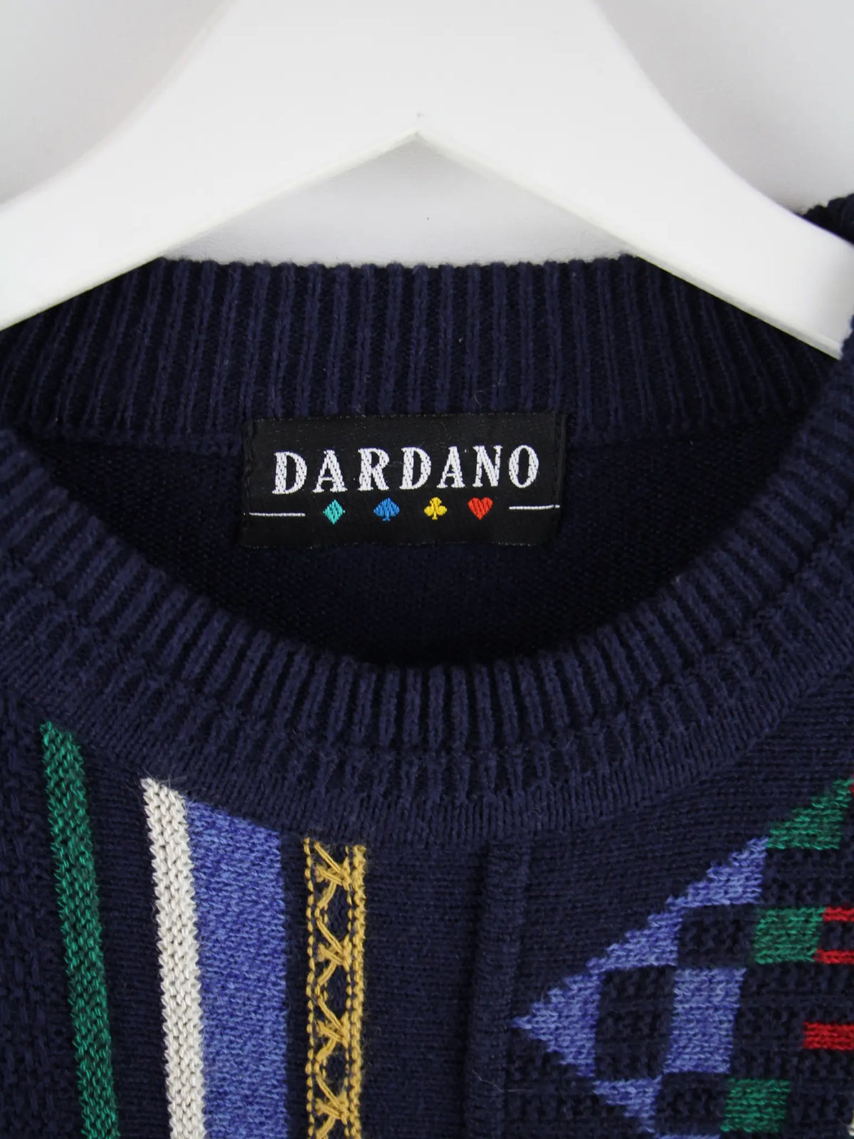 Vintage Pullover Blau M – Etikett