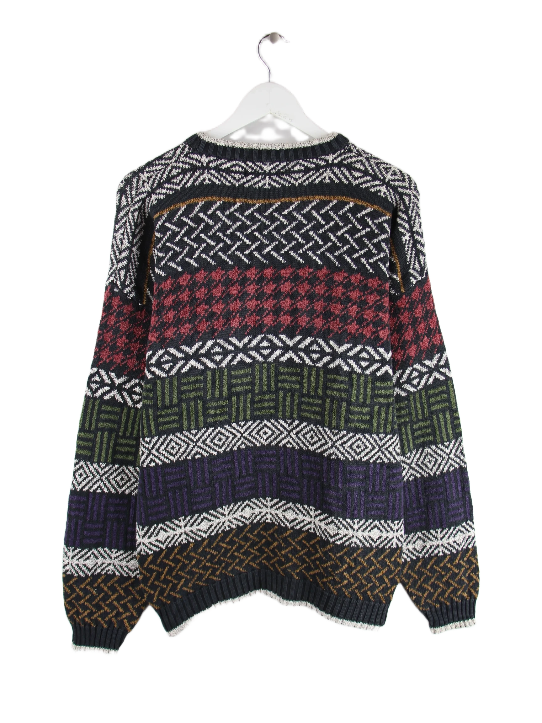 Vintage Pullover Mehrfarbig XL – Rückseite