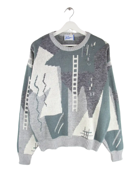 Vintage Pullover Mehrfarbig XXL – Vorderseite