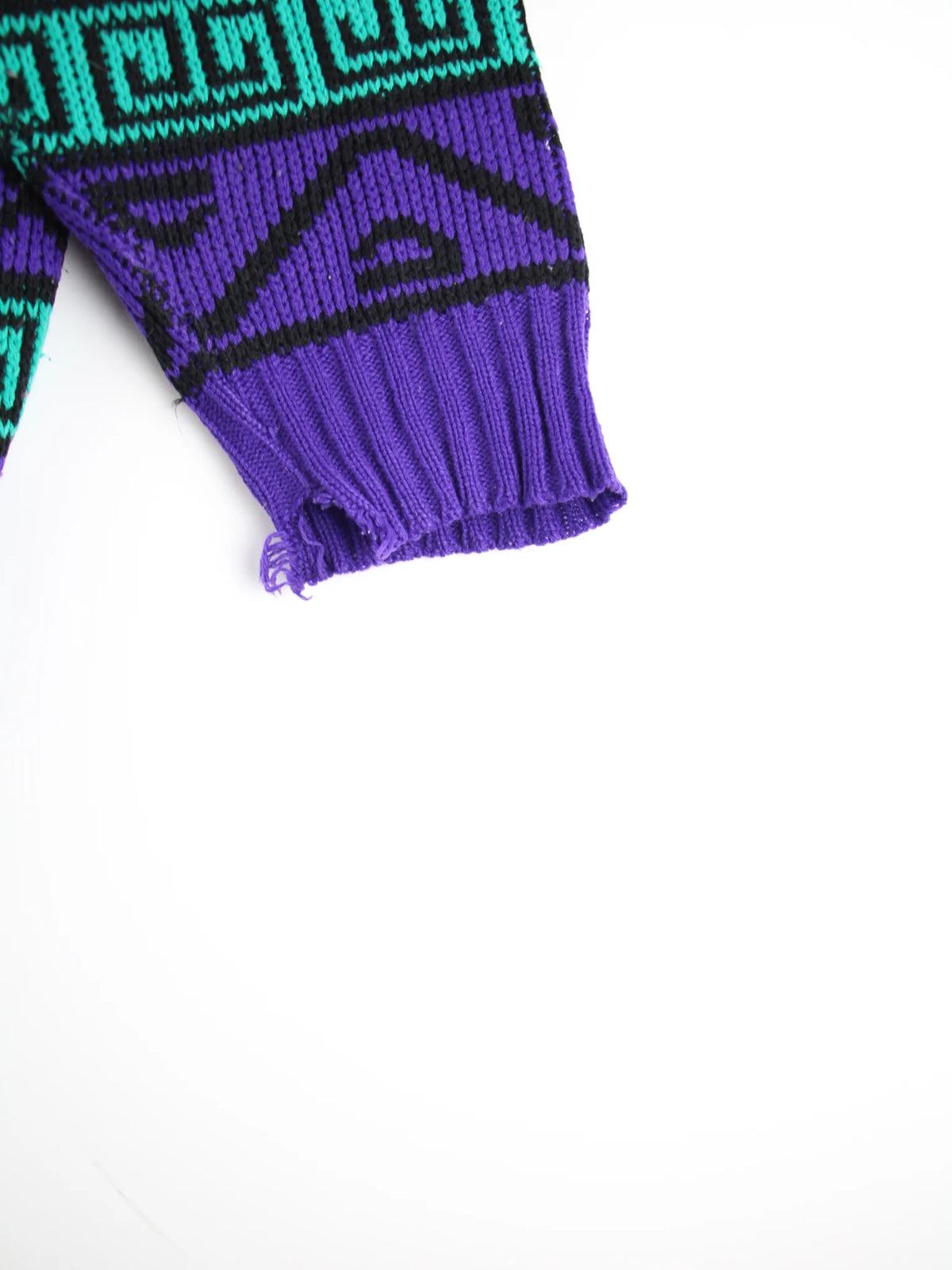 Vintage Pullover Mehrfarbig L – Etikett