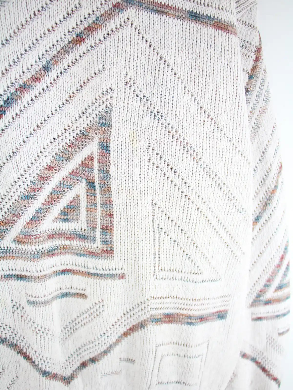 Vintage Pullover Weiß XL – Etikett