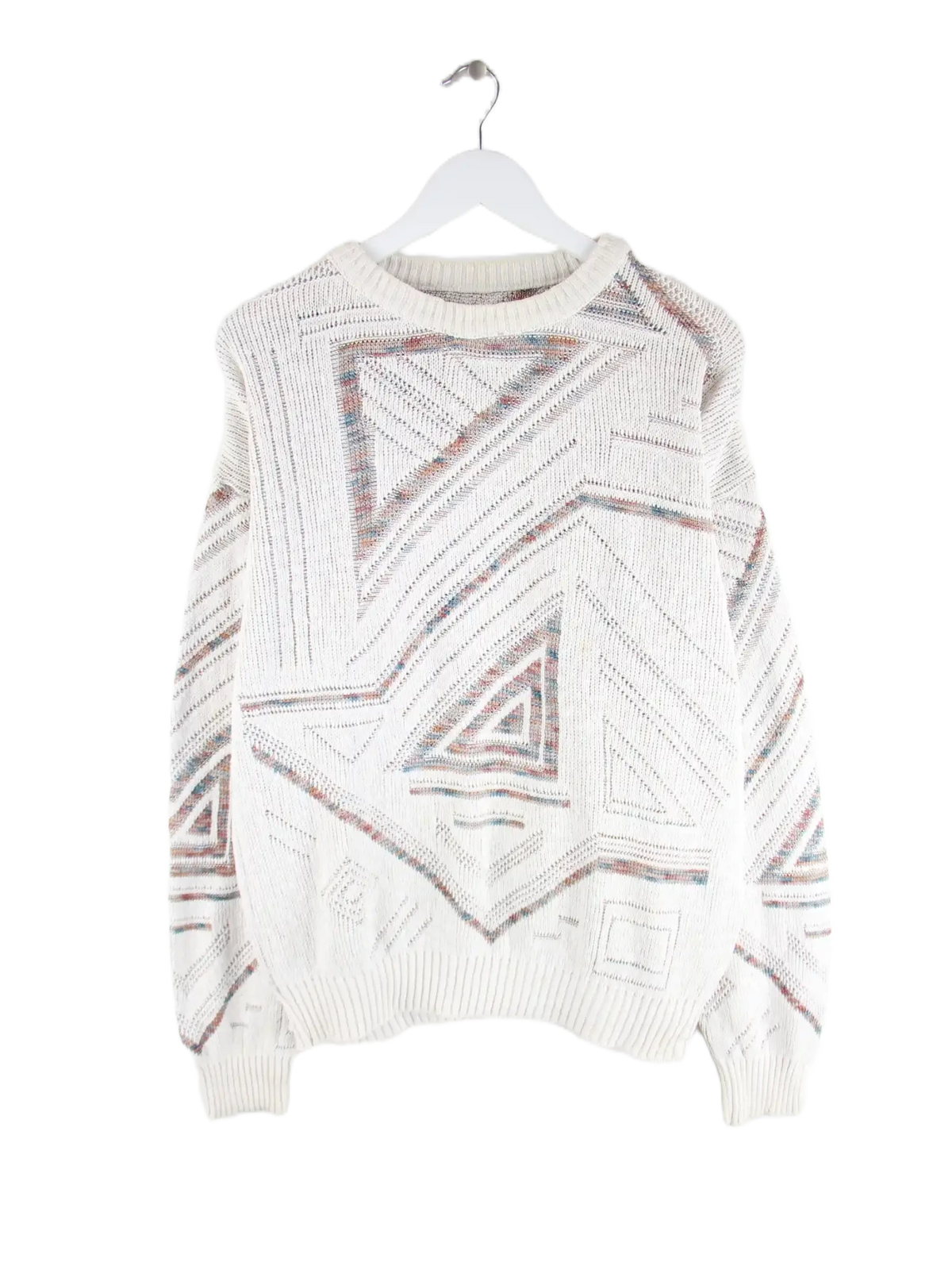 Vintage Pullover Weiß XL – Vorderseite