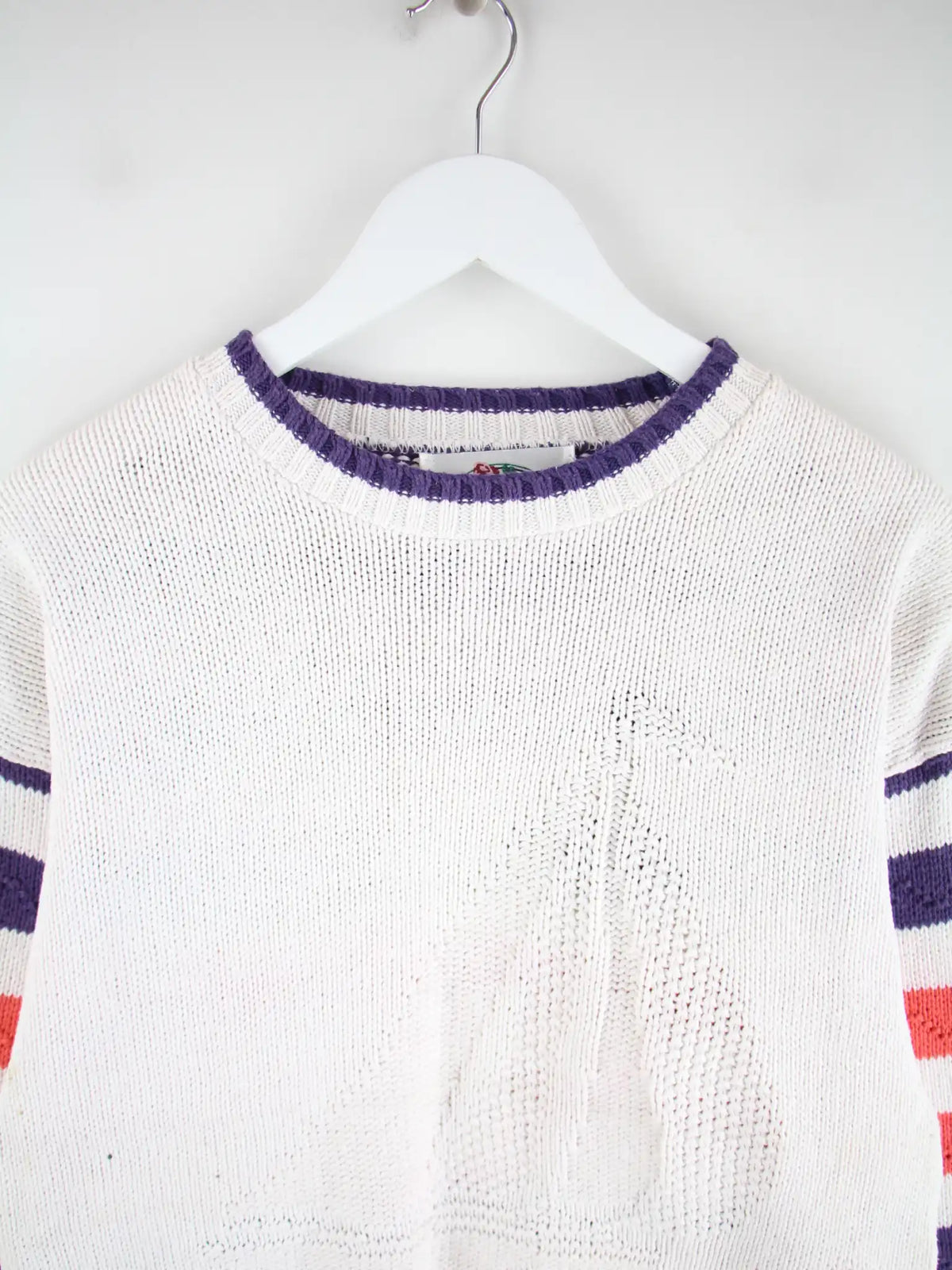 Vintage Pullover Weiß M – Detailbild 1