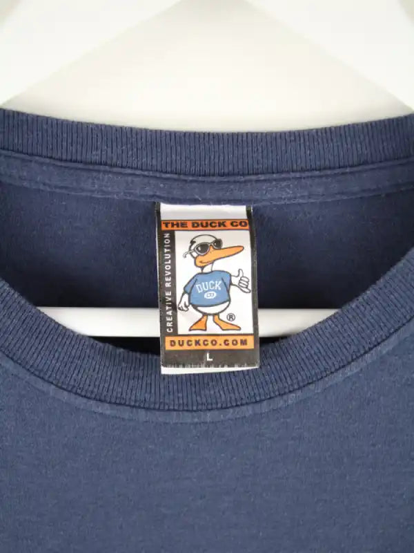 Vintage T-Shirt Blau L – Etikett