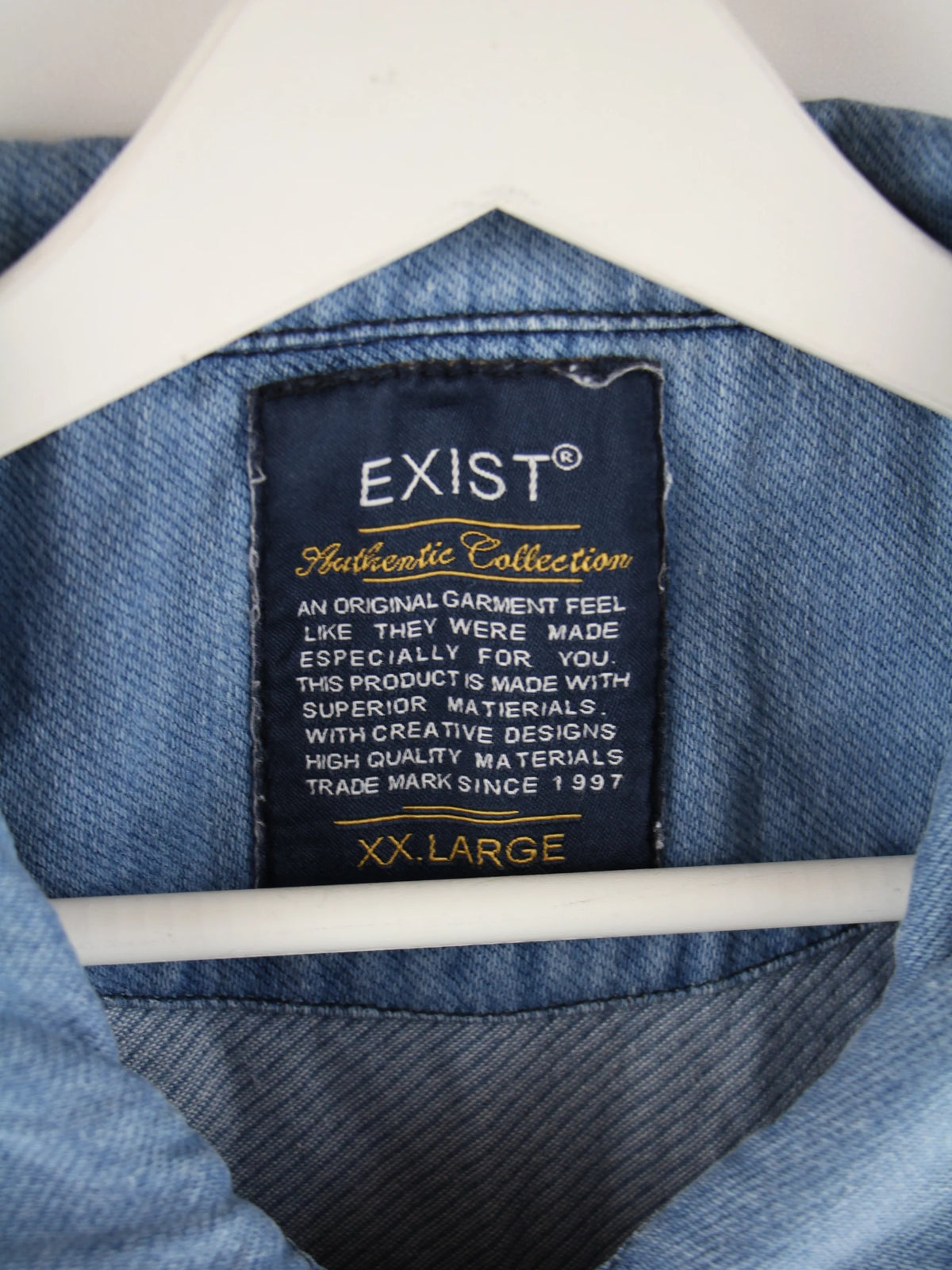 Vintage Weste Blau XXL – Etikett