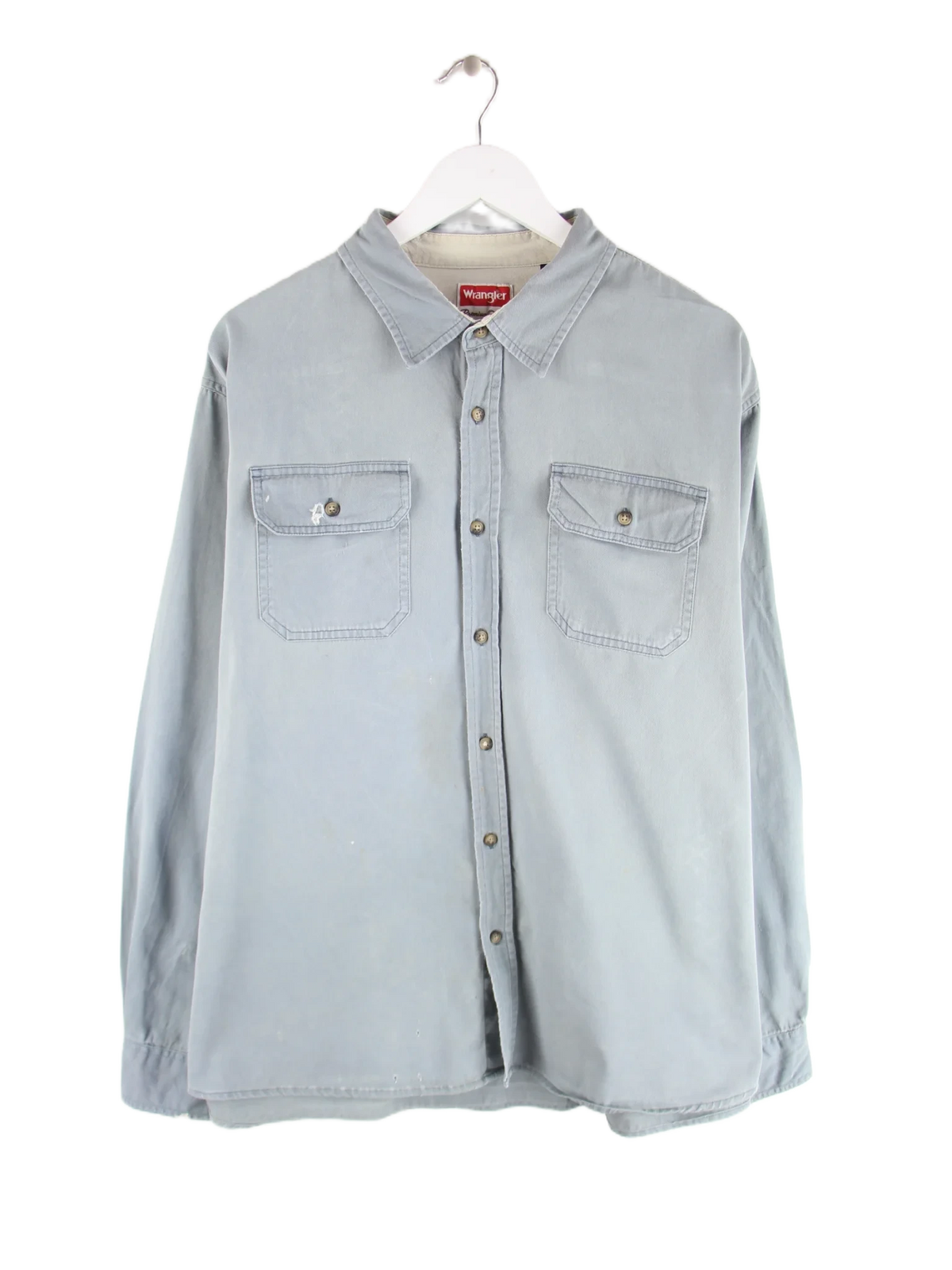 Wrangler Freizeit Hemd Blau XXL – Vorderseite