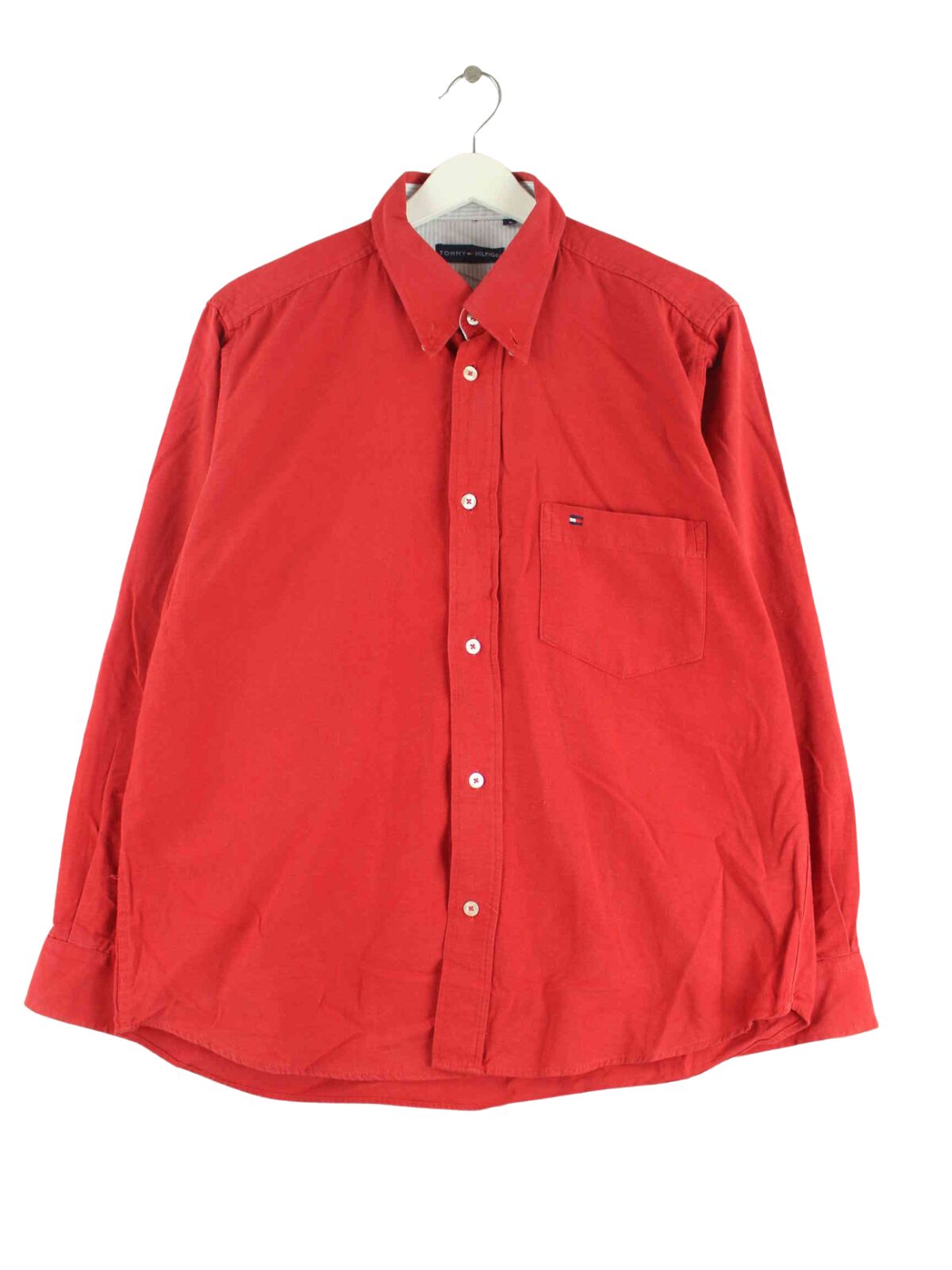 Tommy Hilfiger 00s Basic Hemd Rot L (front image)