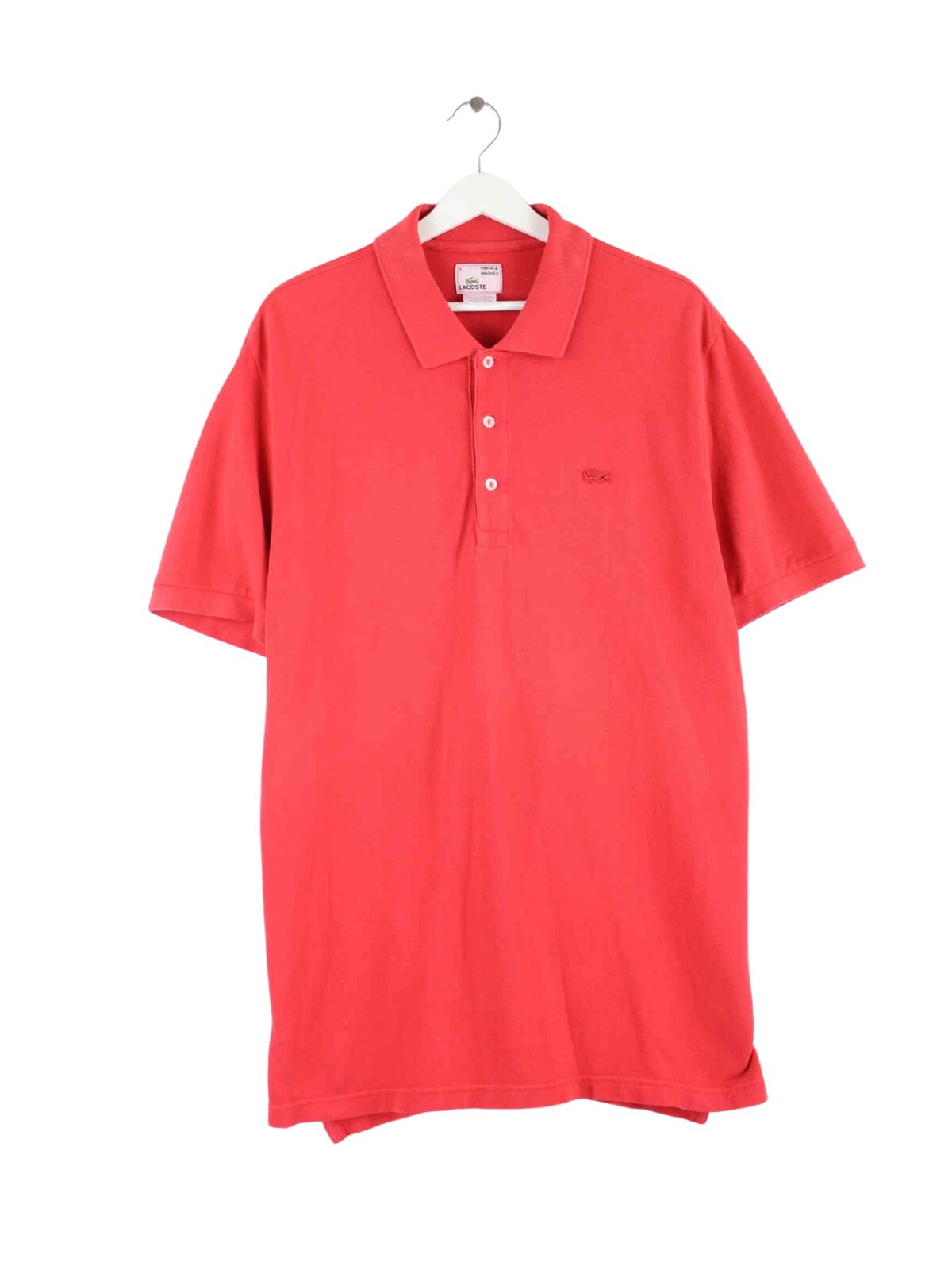 Lacoste Vintage Washed Polo Rot XL (front image)