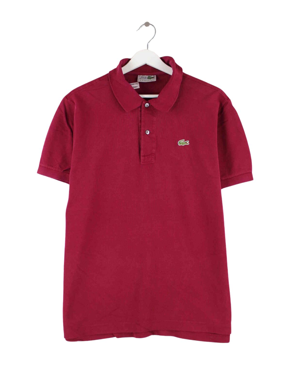 Lacoste 90s Vintage Basic Polo Rot M (front image)