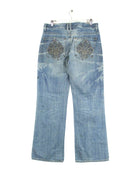 Vintage y2k Embroidered Jeans Blau W32 L32 (back image)