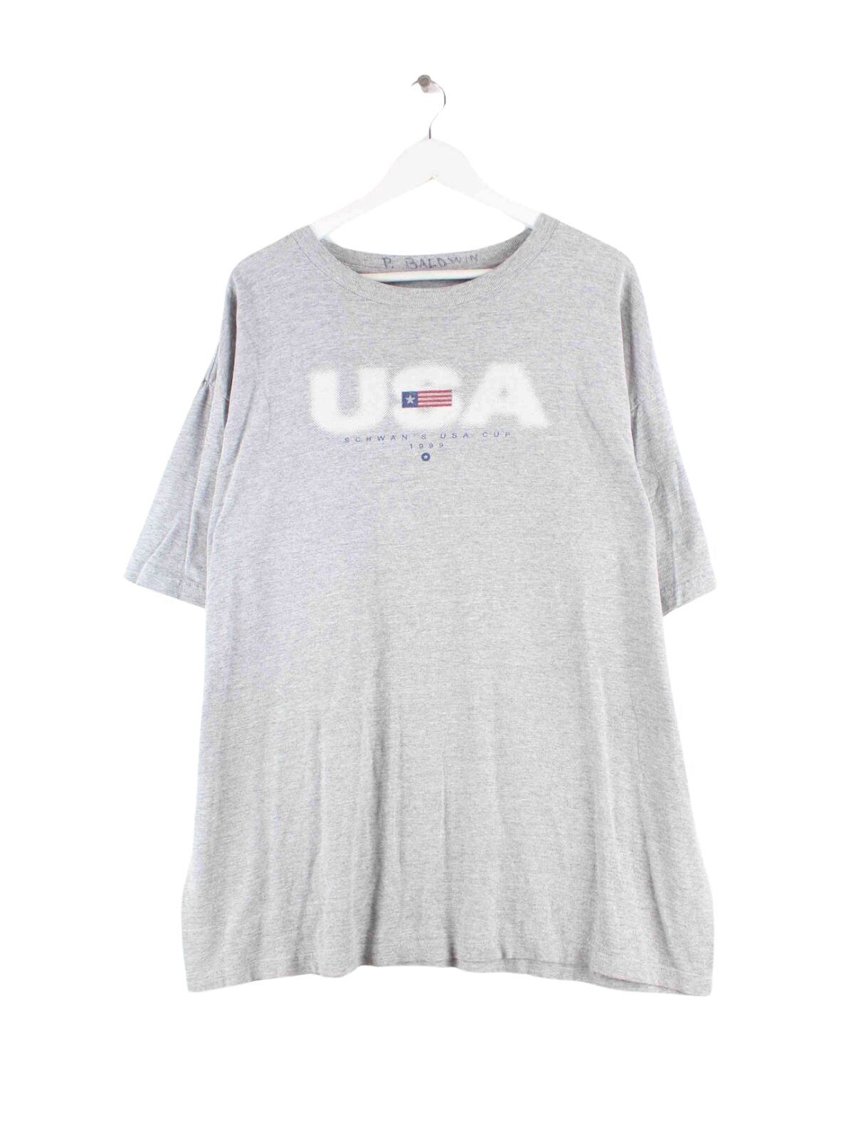 Vintage 1999 Usa Print T-Shirt Grau 3XL (front image)