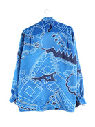 Vintage y2k Hawaii Pattern Hemd Blau L (back image)