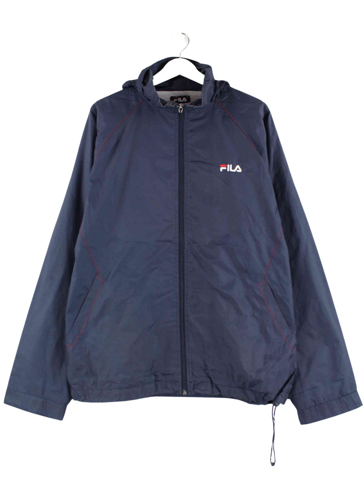 Fila 90s Vintage Regen Jacke Blau XXL (front image)