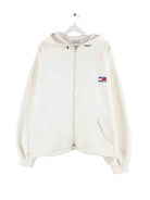 Tommy Hilfiger 90s Vintage Embroidered Hoodie Beige XL (front image)