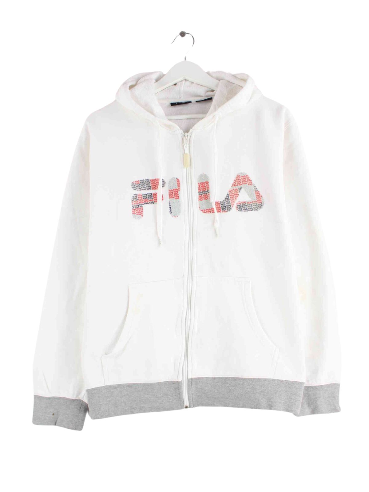 Fila Print Zip Hoodie Weiß M (front image)