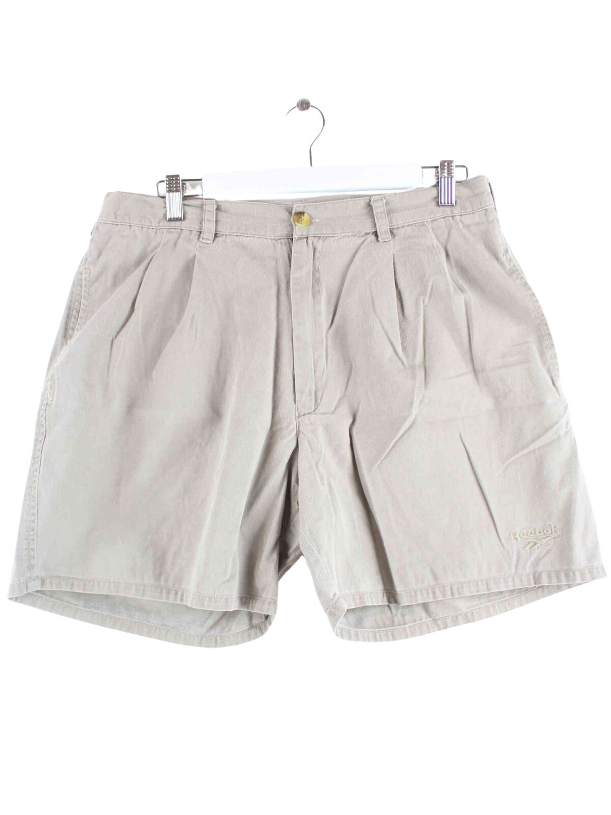 Reebok 90s Vintage Shorts Beige W34 (front image)